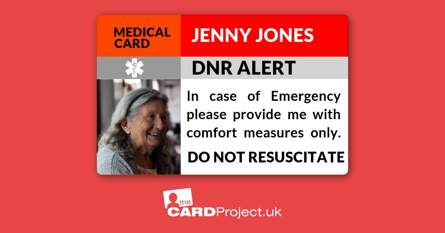 DNR Photo Medical ID Alert Card 